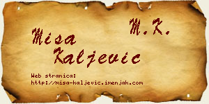 Miša Kaljević vizit kartica
